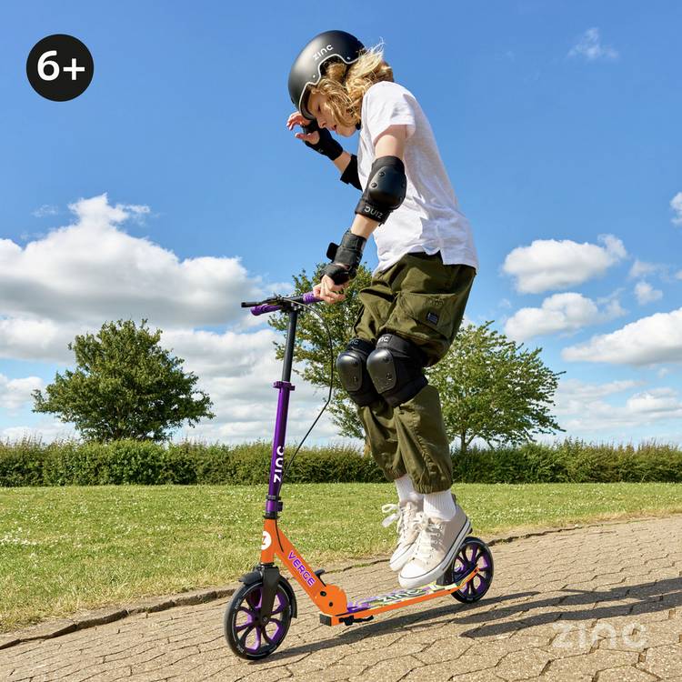 Zinc Verge Pro folding incline scooter purple orange, UK version
