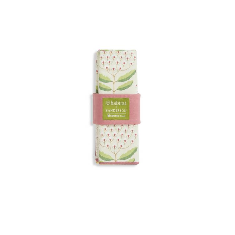 Habitat cotton napkins Bellis floral 45cm 4pk (British brand)