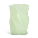 Habitat twisted glass vase green 19cm, imported from the UK