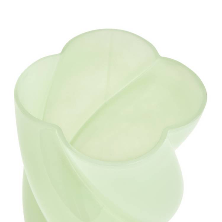 Habitat twisted glass vase green 19cm, imported from the UK
