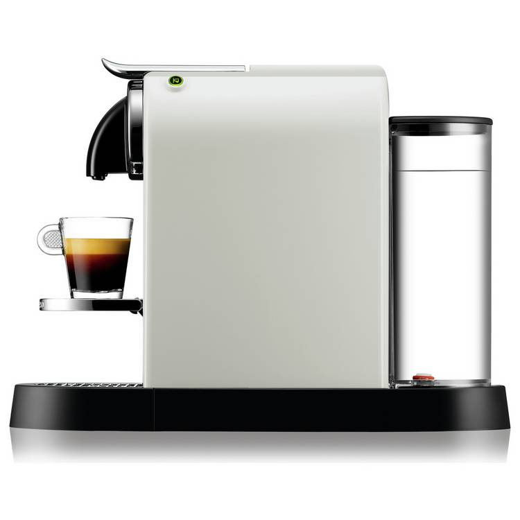 Nespresso De'Longhi CitiZ white pod coffee machine British brand