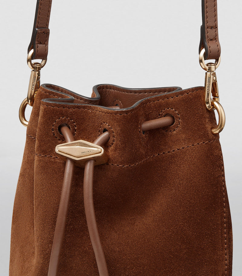Jimmy Choo Mini Suede Cinch Bucket Bag (British brand)