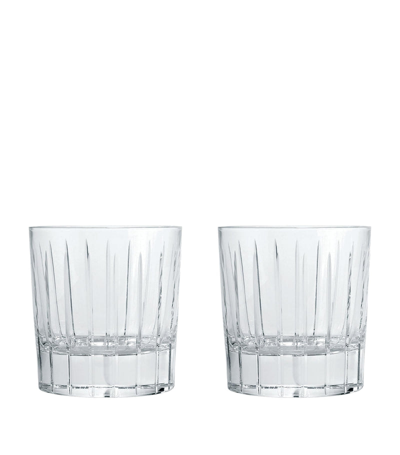 Christofle Iriana Crystal Double Old Fashioned Glasses 240ml - British product