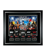 Harrods Leipzig Galleries UFC Kings of the Octagon Training Worn and Signed Gloves Display (86cm x 96.5cm x 10cm)- Buy online at McGrocer