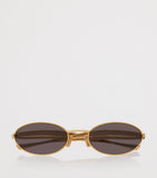 Bottega Veneta Oval Sardine Sunglasses, imported from the UK