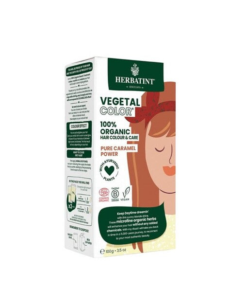 Herbatint Vegetal Organic Hair Color Pure Caramel 100g, UK version