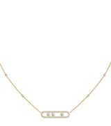 Harrods Messika Move Classique Yellow Gold and Diamond Pavé Necklace (0.70ct)- Buy online at McGrocer