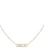 Messika Move Classique necklace yellow gold diamond pavé 0.70ct, imported from the UK