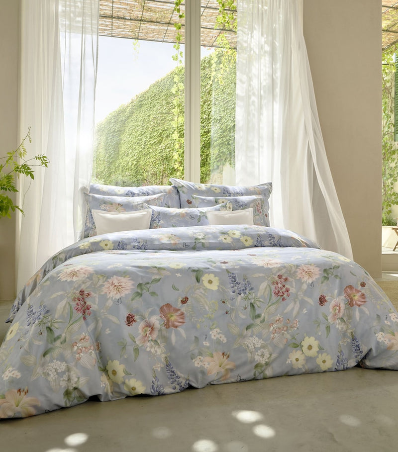 Schlossberg cotton Oxford pillowcase floral pastel 50x90cm (British brand)