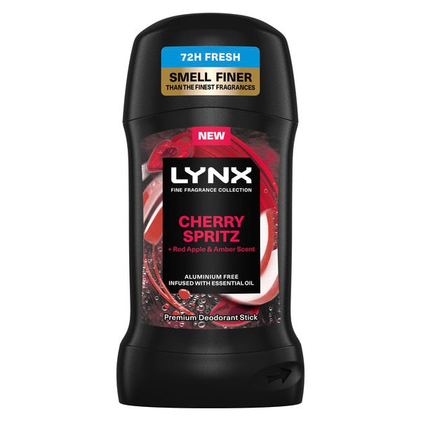 Lynx Deodorant Stick Cherry Spritz 50ml, imported from the UK