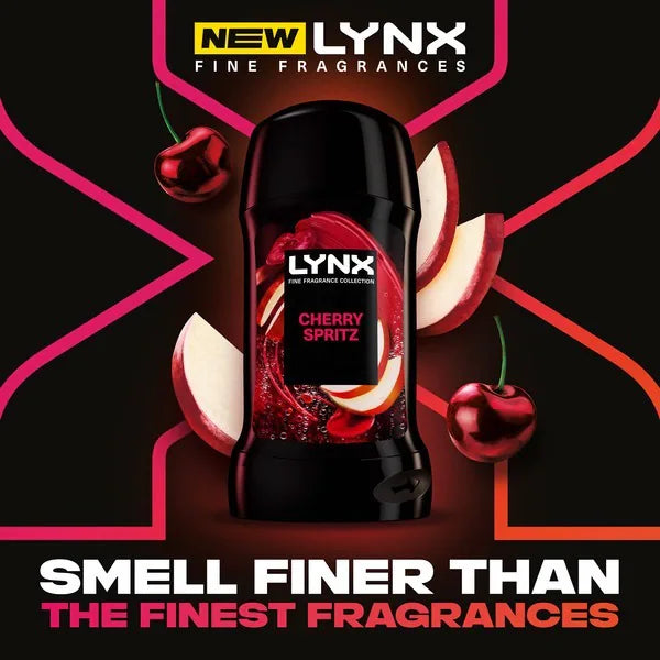 Lynx Deodorant Stick Cherry Spritz 50ml, imported from the UK
