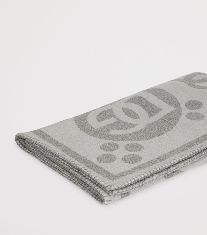 Dolce & Gabbana Casa wool logo jacquard throw 140cm x 180cm - British product