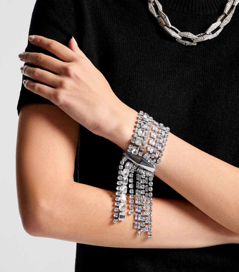 Jimmy Choo crystal-embellished Zandra bracelet, imported from the UK