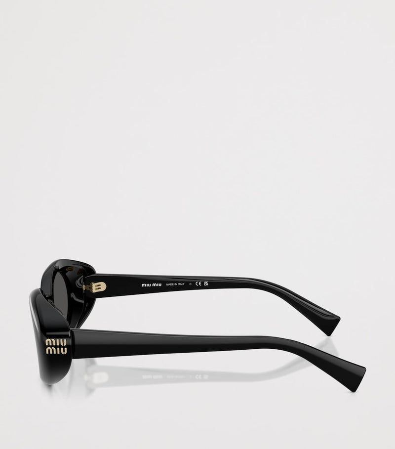 Miu Miu oval wrap-around sunglasses (British brand)