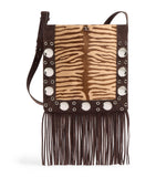 Valentino Garavani Nellcôte cross-body bag zebra print leather, imported from the UK