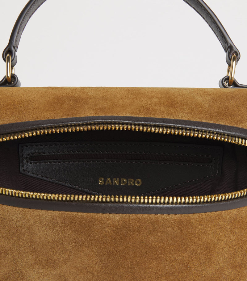 Sandro Paris Tangolino suede vanity bag small - British product