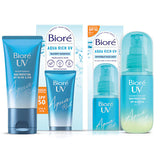 Superdrug Biore Aqua Rich UV Sunscreen and Face Mist SPF 50 Bundle 50ml 60ml- Buy online at McGrocer