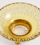 ZODIAC crystal amber soap dish with gold plating, UK version