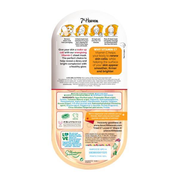 7th Heaven vitamin c serum sheet mask - British product