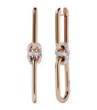 Annoushka double hoop earrings yellow and white gold with diamonds (British brand)