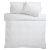 Argos Home embossed white bedding set single - British product