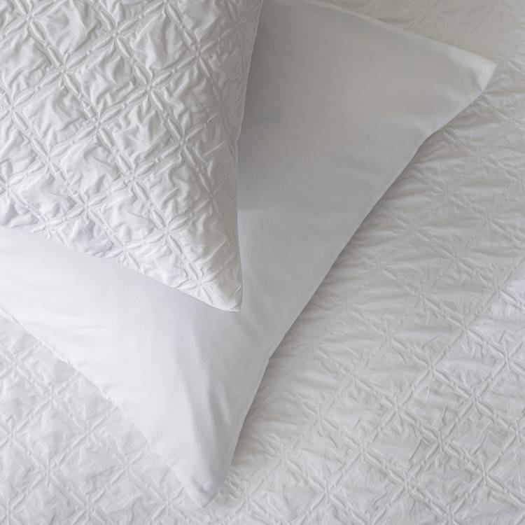 Argos Home embossed white bedding set single - British product