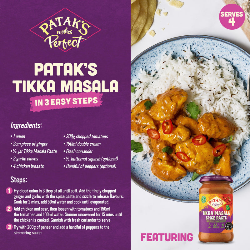Patak's tikka masala spice paste 283g (British brand)