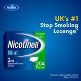 Nicotinell mint lozenges 2mg stop smoking aid, UK version
