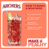 Archers peach schnapps liqueur 70cl, imported from the UK