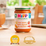 HiPP organic baby food star pasta squash chicken 190g, UK version