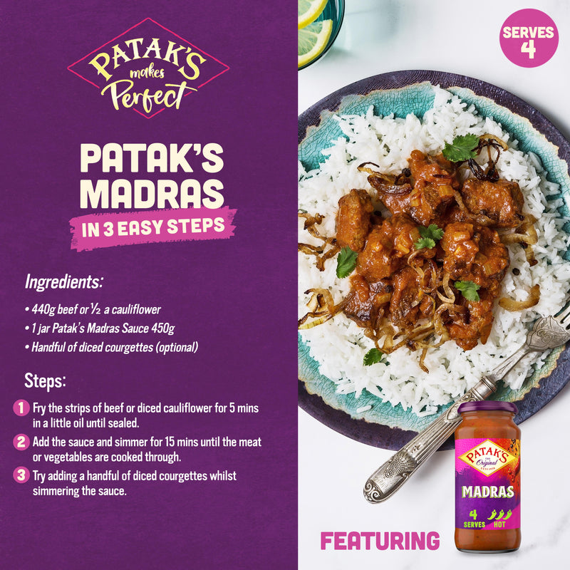 Patak's Madras curry sauce 450g (British brand)