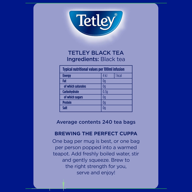 Tetley Original Tea Bags 3 x 240 Pack (British brand)