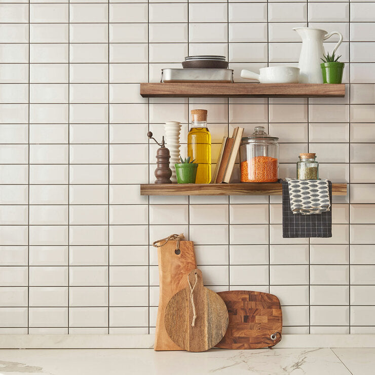 LGN Trend acacia floating shelf 2 pack - British product
