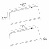 LGN Trend acacia floating shelf 2 pack - British product