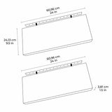 LGN Trend acacia floating shelf 2 pack - British product
