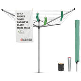 Brabantia rotary washing line 50m with ground spike - British product