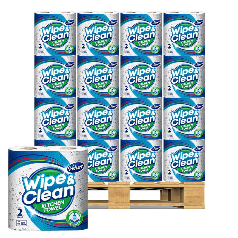 Velvet kitchen roll towel with 75 sheets per roll (British brand)