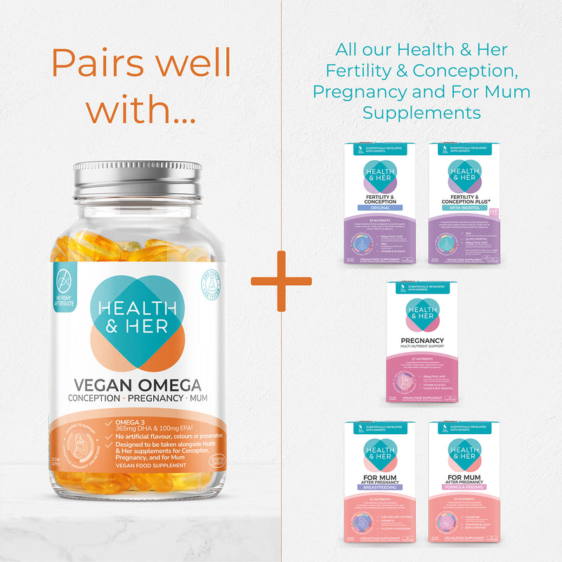 Health & Her Maternal Vegan Omega 30 Capsules (British brand)