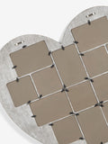 Grey heart-shaped collage picture frame 62cm x 60.5cm - British product