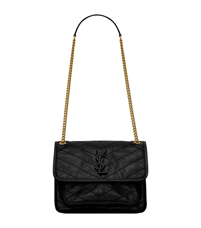 Saint Laurent Baby Niki shoulder bag textured calfskin YSL monogram - British product
