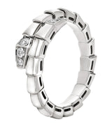 Harrods Bvlgari White Gold and Diamond Serpenti Viper Ring- Buy online at McGrocer