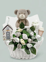 Next Babyblooms Frankie Bear's New Baby Gift Basket- Buy online at McGrocer