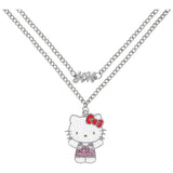 Hello Kitty silver plated pendant necklace set 55cm (British brand)