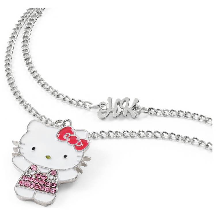 Hello Kitty silver plated pendant necklace set 55cm (British brand)