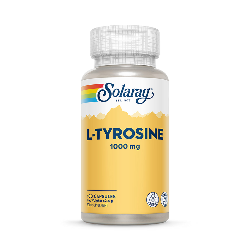 Solaray L-Tyrosine free-form amino acid supplement 60 capsules (British brand)