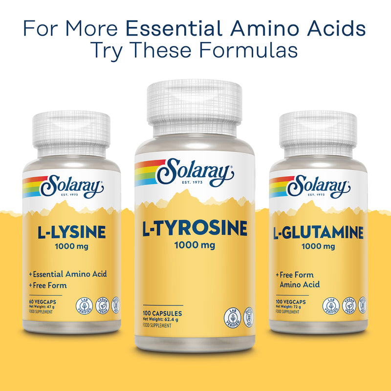 Solaray L-Tyrosine free-form amino acid supplement 60 capsules (British brand)