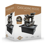Menkind cascading rocks fountain with LED lighting, imported from the UK
