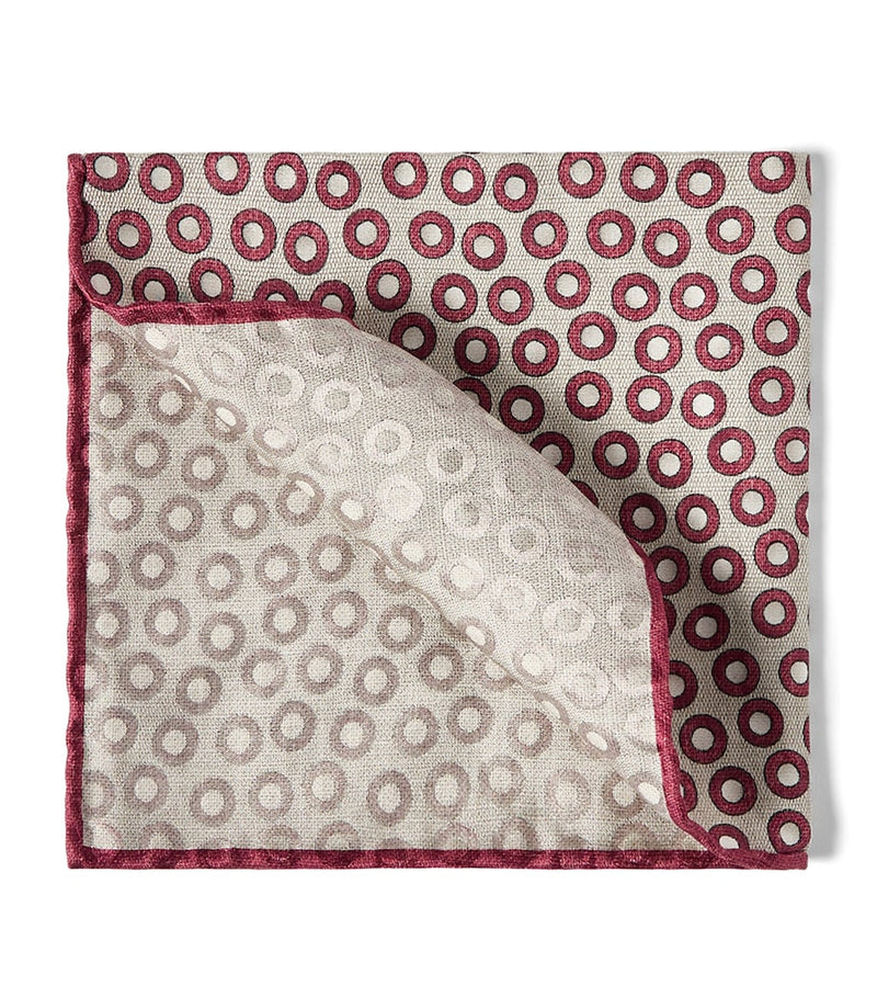 Brunello Cucinelli silk pocket square polka dot 35cm (British brand)