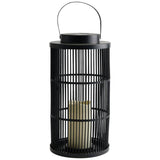 Home solar flickering candle lantern black (British brand)