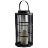 Home solar flickering candle lantern black (British brand)